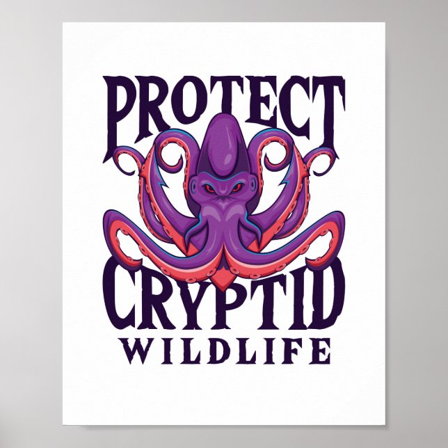 Poster Protéger la cryptozoologie de la faune cryptée (Devant)