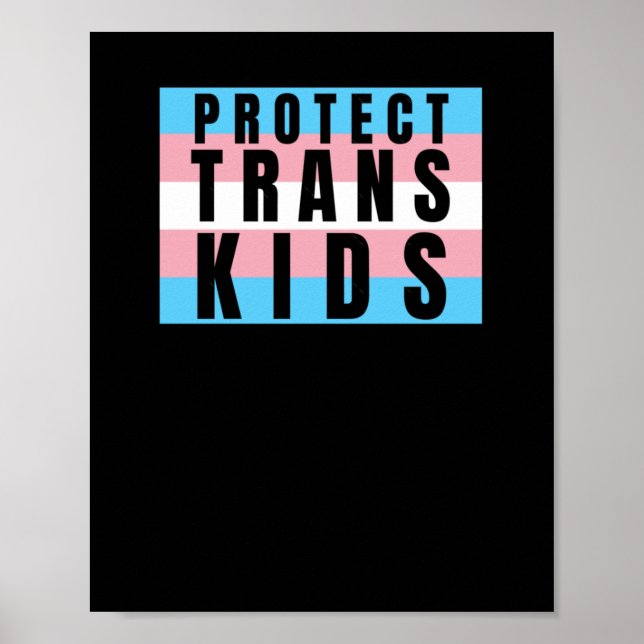 Poster Protéger l'autocollant Transgenre Pride pour les e (Devant)