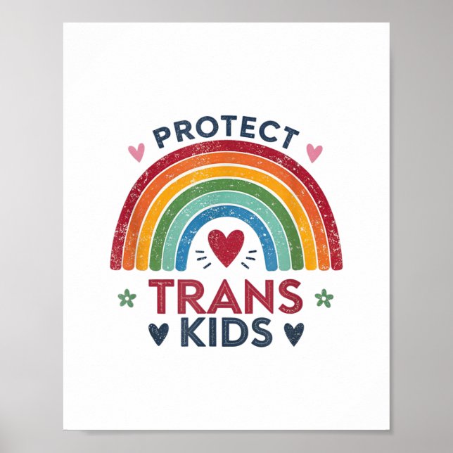 Poster Protéger les enfants trans soutenir les jeunes hom (Devant)