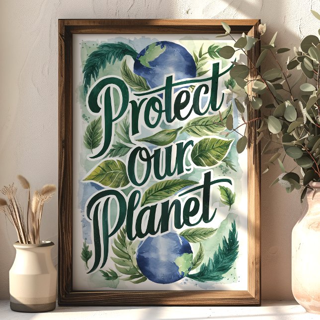 Poster Protéger notre planète De l'environnement Wall Art (Créateur téléchargé)