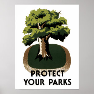 Poster Protégez vos parcs