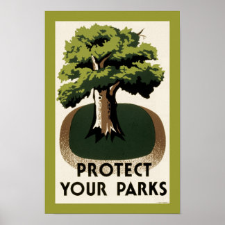 Poster Protégez vos parcs