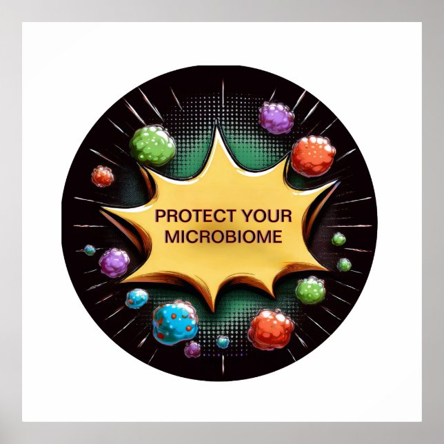 Poster Protégez Vos Probiotiques Microbiomiques Pour La S (Devant)