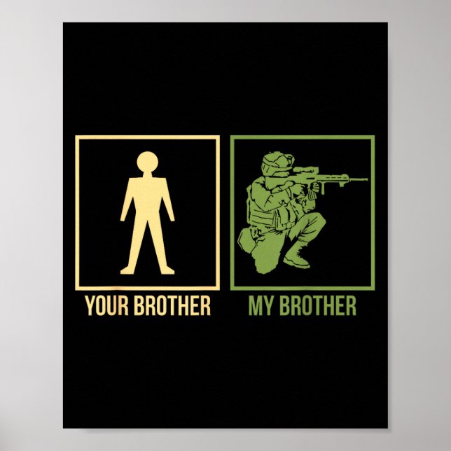 Poster Proud Army Brother I-navy Airforce Seal Ranger  (Devant)