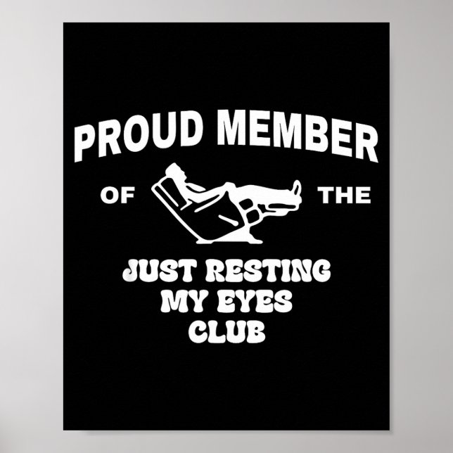 Poster Proud Member Of Just Resting My Eyes Club Dad Fath (Devant)