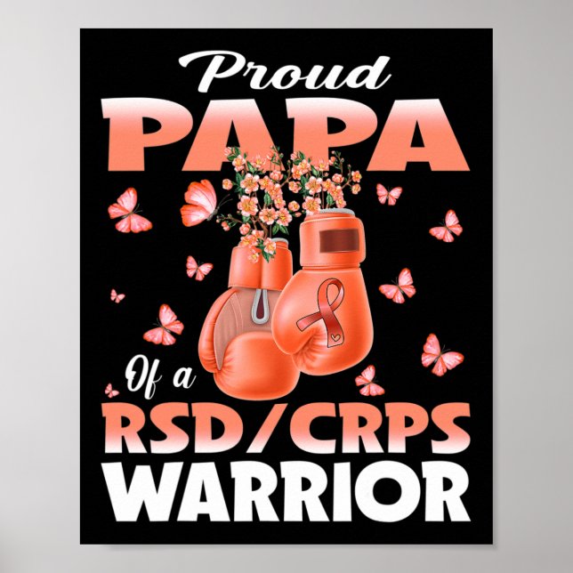 Poster Proud Papa D'Une Boxe De Sensibilisation Des Guerr (Devant)