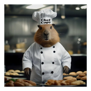 Poster Prouesse en Pâtisserie : Le Capybara Culinaire