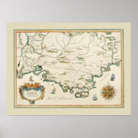 Poster Provence Carte