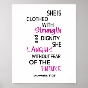 Poster Proverbe 31:25 (taille d'image standard)