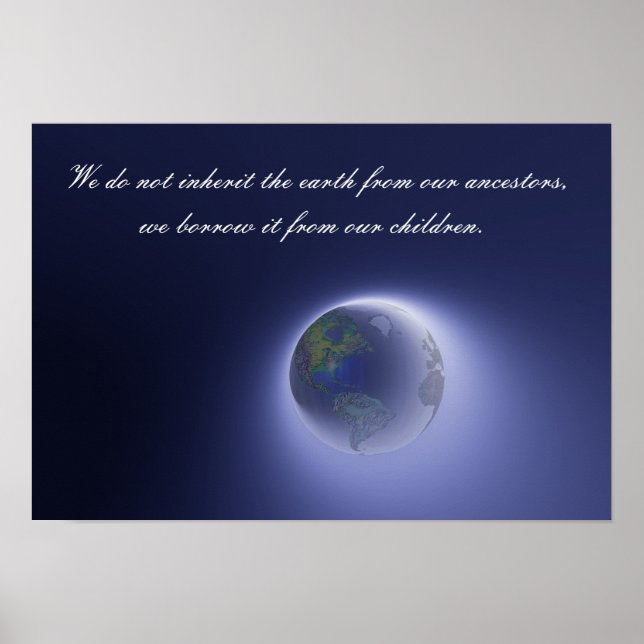 Poster Proverbe amérindien (Devant)