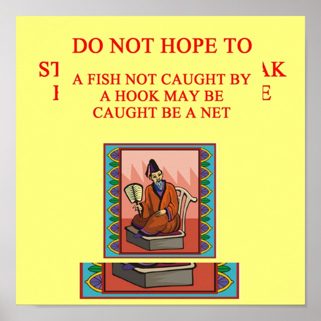 Poster proverbe chinois sage, proverbe chinois sage (Devant)