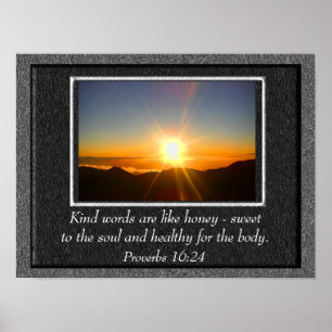 Poster Proverbes 16:24 - art