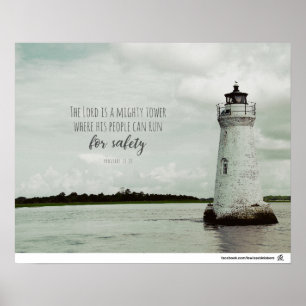 Poster Proverbes 18:10 - Il est une tour puissante.