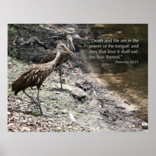 Poster Proverbes 18:21 Écriture Imprimer