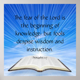 Poster Proverbes 1:7