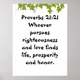 Poster Proverbes 21:21