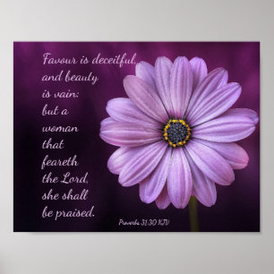 Poster Proverbes 31:30 - Une femme qui craint l'Éternel