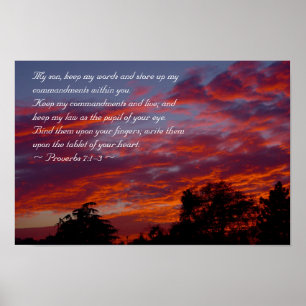 Poster Proverbes 7:1-3