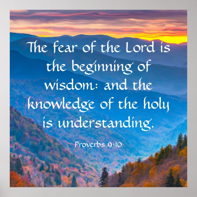 Poster Proverbes 9:10 (Devant)