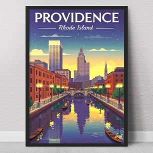 Poster Providence Rhode Island vintage