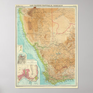 Poster Province de cap, Transvaal, section occidentale