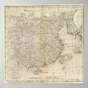 Poster Provinces de la Chine