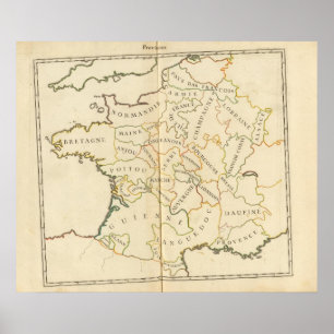 Poster Provinces, France