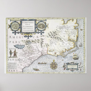 Poster Provinciarum d'article et de Floridae Americae de