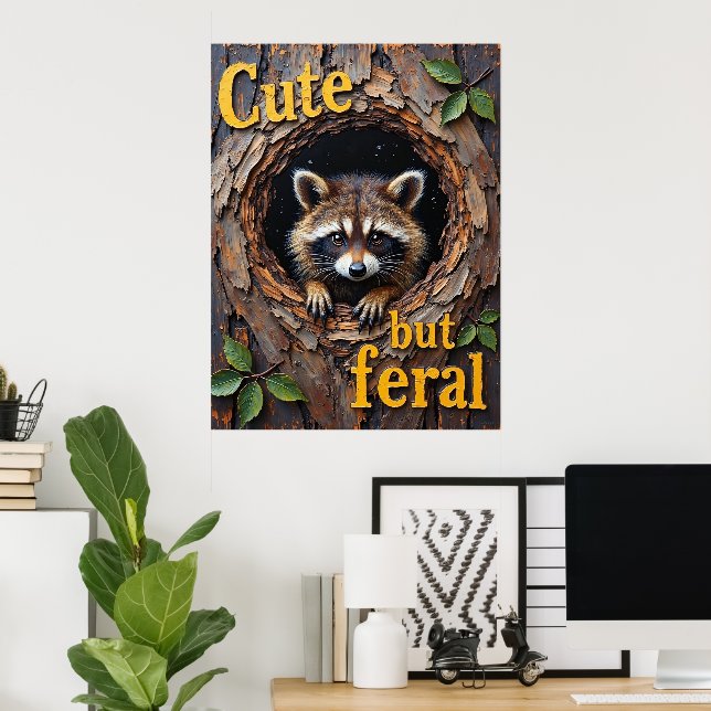 Poster Prowler niché : La perche d'un raton laveur (Bureau à domicile)