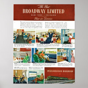 Poster PRR New Broadway Limited