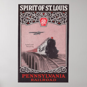 Poster PRR Train Spirit of St. Louis