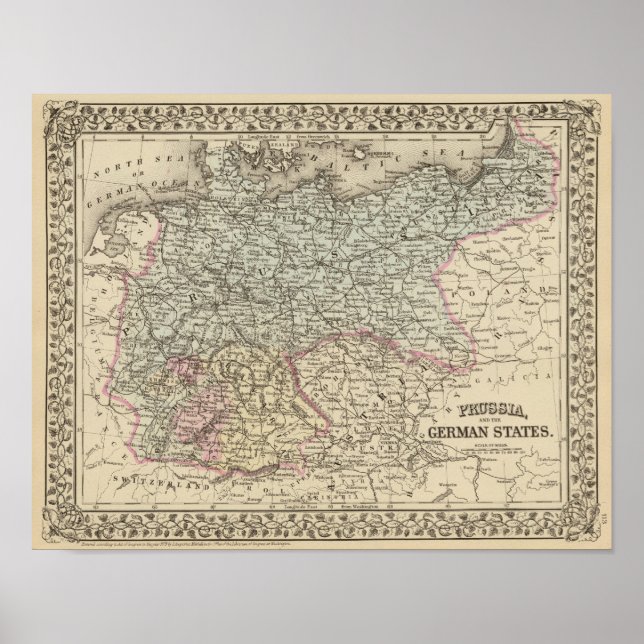 Poster Prusse, États allemands (Devant)