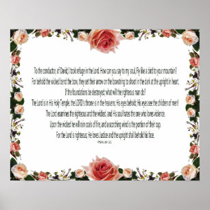 Poster PSALM-11, Voir les enfants des hommes, rose floral