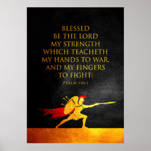 Poster Psalm 144:1 Bible Verse