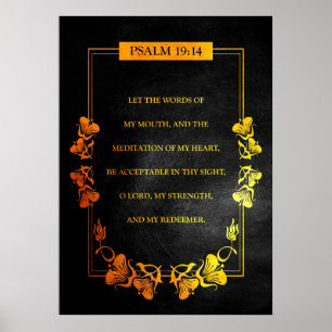 Poster Psalm 19:14 Bible Verse