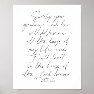 Poster Psalm 23:6 Script