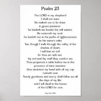 Poster Psalm 23 KJV  