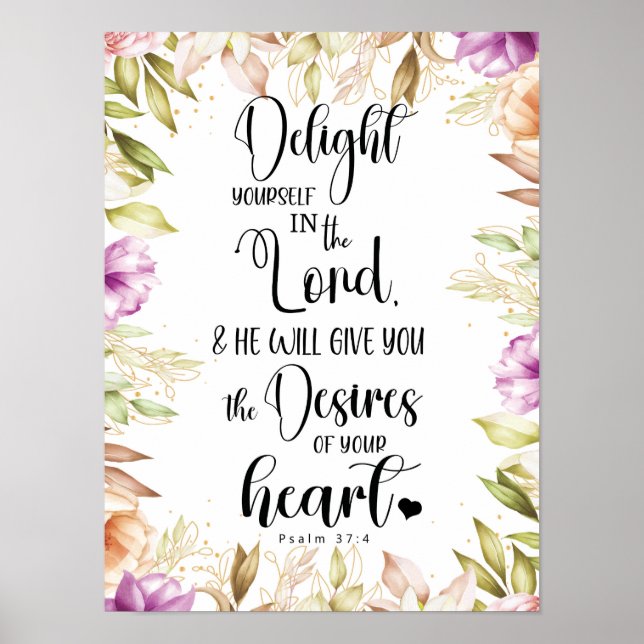 Poster Psalm 37:4 Delight YourSelf  (Devant)