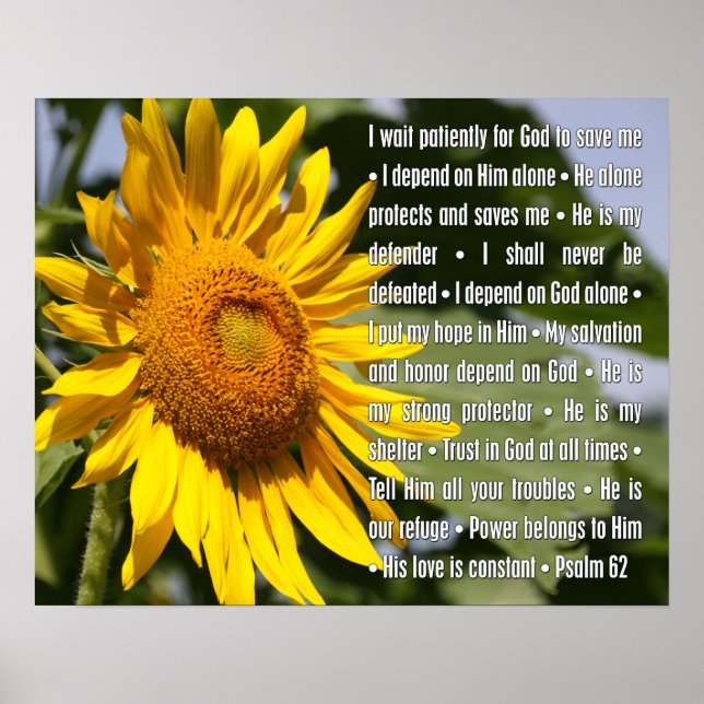 Poster Psalm 62 - Confidence in God's Protection (Devant)
