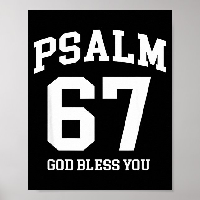 Poster Psalm 67 Christian 6 7 Six Seven Jesus Funny Meme  (Devant)