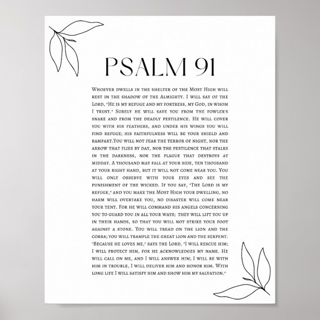 Poster Psalm 91  (Devant)