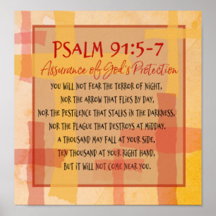Poster PSALM 91:5-7 Écriture