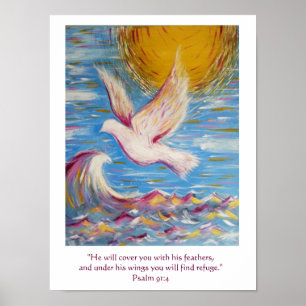 Poster Psalm 91 Art chrétien