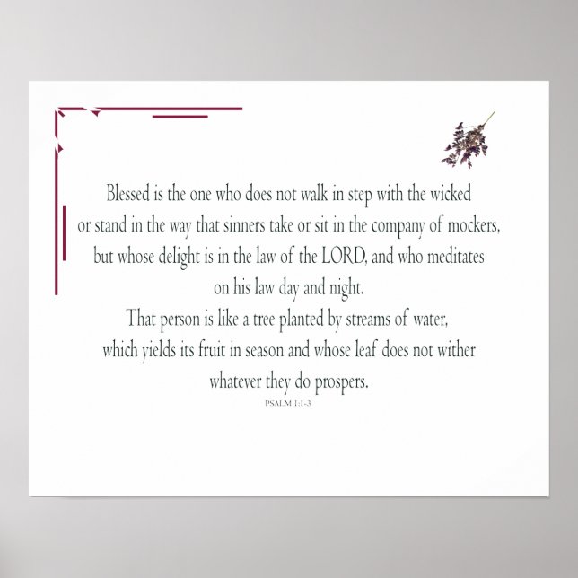 Poster PSAUM 1, ou not walk in step with the wicked (Devant)