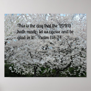 Poster Psaume 118:24 This is the day that the Lord hath