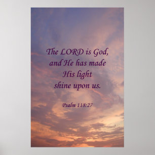 Poster Psaume 118:27 Dieu est Dieu