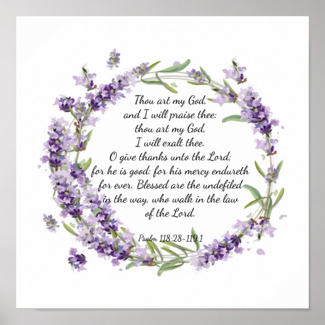 Poster Psaume 118: 28-119:1 (Devant)