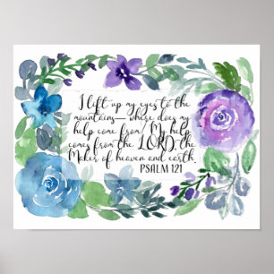 Poster Psaume 121 Je lève les yeux