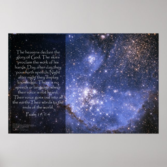 Poster Psaume 19:1-4 (Devant)