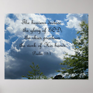 Poster Psaume 19:1 Les cieux déclarent la gloire de Dieu